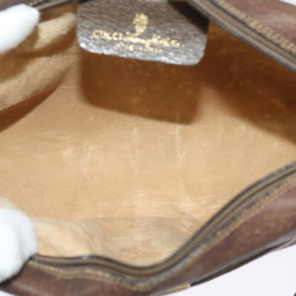 GUCCI GG Supreme Web Sherry Line Bag PVC Beige Gold 75 02 004 Auth BA2469