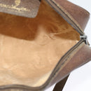 GUCCI GG Supreme Web Sherry Line Bag PVC Beige Gold 75 02 004 Auth BA2469-20