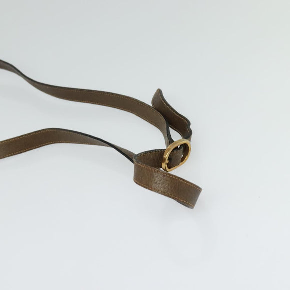 GUCCI GG Supreme Web Sherry Line Bag PVC Beige Gold 75 02 004 Auth BA2469