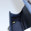 CHANEL Chain Matelasse Boy Chanel Shoulder Bag Lamb Skin Navy CC Auth BA246AM-23