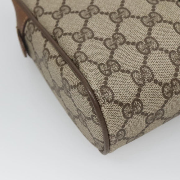 GUCCI GG Supreme Web Sherry Line Clutch Bag PVC Beige 89 01 002 Auth BA2470