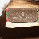 GUCCI GG Supreme Web Sherry Line Clutch Bag PVC Beige 89 01 002 Auth BA2470-9