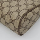 GUCCI GG Supreme Web Sherry Line Clutch Bag PVC Beige 89 01 002 Auth BA2470-7