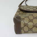 GUCCI GG Supreme Shoulder Bag PVC Beige Gold Auth BA2472-9