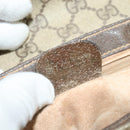 GUCCI GG Supreme Shoulder Bag PVC Beige Gold Auth BA2472-12