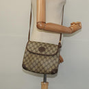 GUCCI GG Supreme Shoulder Bag PVC Beige Gold Auth BA2472-21