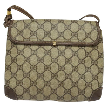 GUCCI GG Supreme Shoulder Bag PVC Beige Gold Auth BA2472 - 0