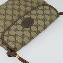 GUCCI GG Supreme Shoulder Bag PVC Beige Gold Auth BA2472-6