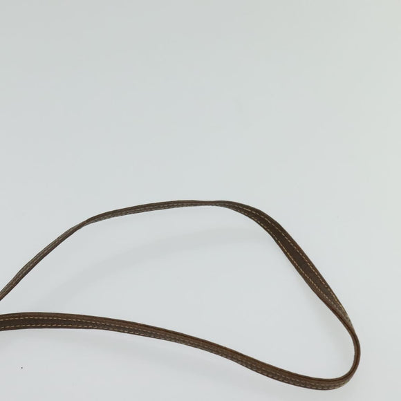 GUCCI GG Supreme Shoulder Bag PVC Beige Gold Auth BA2472