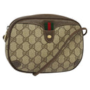 GUCCI GG Supreme Web Sherry Line Bag PVC Beige Gold 89 02 066 Auth BA2473-1