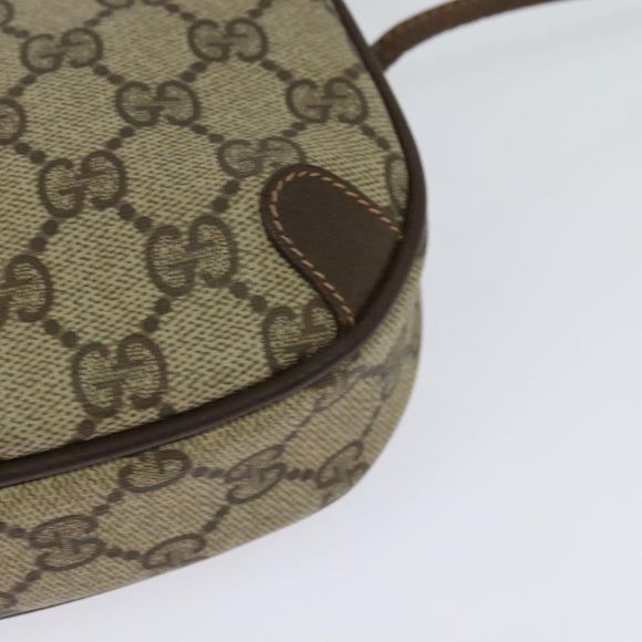 GUCCI GG Supreme Web Sherry Line Bag PVC Beige Gold 89 02 066 Auth BA2473