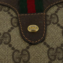 GUCCI GG Supreme Web Sherry Line Bag PVC Beige Gold 89 02 066 Auth BA2473-17
