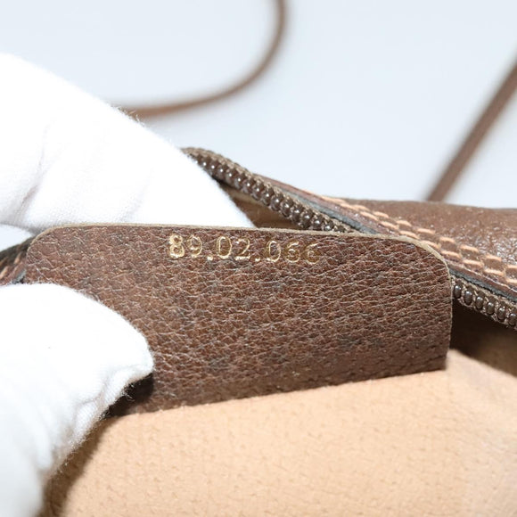 GUCCI GG Supreme Web Sherry Line Bag PVC Beige Gold 89 02 066 Auth BA2473