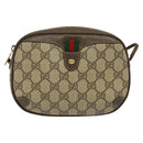 GUCCI GG Supreme Web Sherry Line Bag PVC Beige Gold 89 02 066 Auth BA2473-13