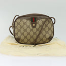 GUCCI GG Supreme Web Sherry Line Bag PVC Beige Gold 89 02 066 Auth BA2473-12