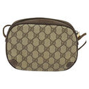 GUCCI GG Supreme Web Sherry Line Bag PVC Beige Gold 89 02 066 Auth BA2473-2