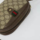 GUCCI GG Supreme Web Sherry Line Bag PVC Beige Gold 89 02 066 Auth BA2473-6