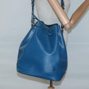 LOUIS VUITTON Epi Noe Shoulder Bag Toledo Blue M44005 LV Auth BA2482-21