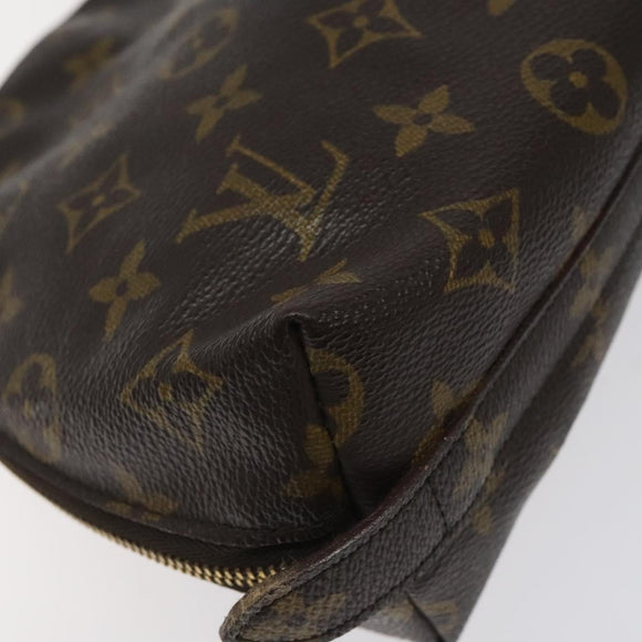 LOUIS VUITTON Monogram Trousse Demi Ronde Cosmetic Pouch M47520 LV Auth BA2491