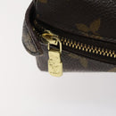 LOUIS VUITTON Monogram Trousse Demi Ronde Cosmetic Pouch M47520 LV Auth BA2491-8