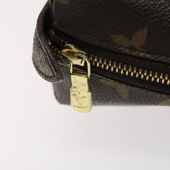 LOUIS VUITTON Monogram Trousse Demi Ronde Cosmetic Pouch M47520 LV Auth BA2491