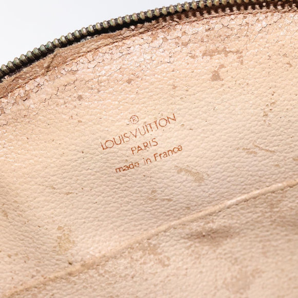 LOUIS VUITTON Monogram Trousse Demi Ronde Cosmetic Pouch M47520 LV Auth BA2491