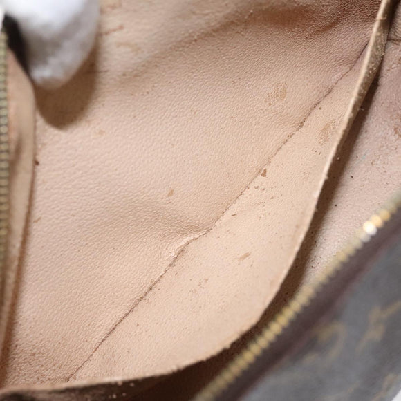 LOUIS VUITTON Monogram Trousse Demi Ronde Cosmetic Pouch M47520 LV Auth BA2491