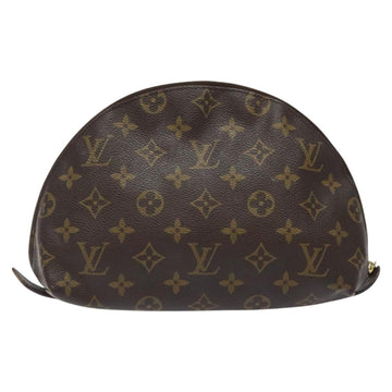 LOUIS VUITTON Monogram Trousse Demi Ronde Cosmetic Pouch M47520 LV Auth BA2491 - 0