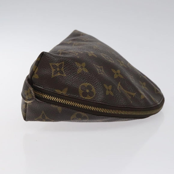 LOUIS VUITTON Monogram Trousse Demi Ronde Cosmetic Pouch M47520 LV Auth BA2491