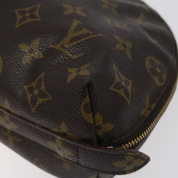 LOUIS VUITTON Monogram Trousse Demi Ronde Cosmetic Pouch M47520 LV Auth BA2491