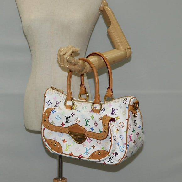 LOUIS VUITTON Monogram Multicolor Rita Bag 2way White M40125 LV Auth BA2497V