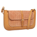 CELINE C Macadam Canvas Shoulder Bag Pink Gold Auth BA2500-1