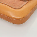 CELINE C Macadam Canvas Shoulder Bag Pink Gold Auth BA2500-14