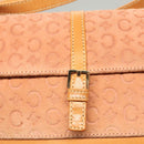 CELINE C Macadam Canvas Shoulder Bag Pink Gold Auth BA2500-10