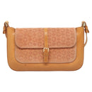 CELINE C Macadam Canvas Shoulder Bag Pink Gold Auth BA2500-13