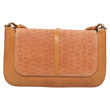 CELINE C Macadam Canvas Shoulder Bag Pink Gold Auth BA2500 - 0