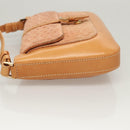 CELINE C Macadam Canvas Shoulder Bag Pink Gold Auth BA2500-4