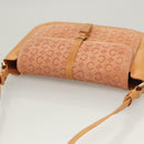 CELINE C Macadam Canvas Shoulder Bag Pink Gold Auth BA2500-6