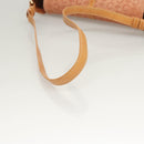 CELINE C Macadam Canvas Shoulder Bag Pink Gold Auth BA2500-7