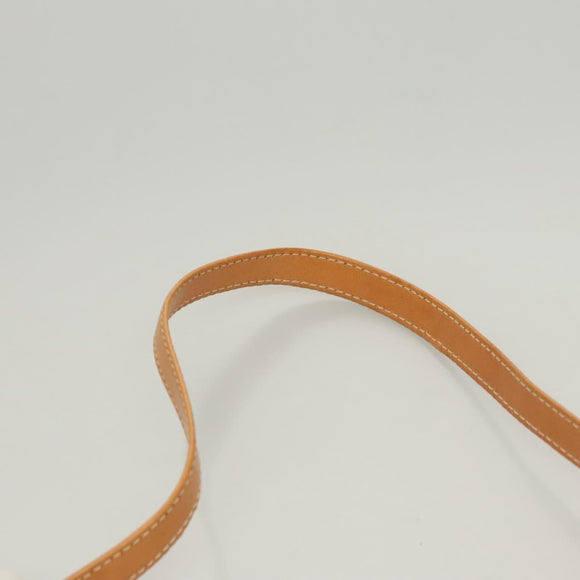 CELINE C Macadam Canvas Shoulder Bag Pink Gold Auth BA2500