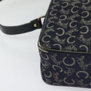 CELINE C Sulky Shoulder Bag Canvas Navy Gold Auth BA2502-9