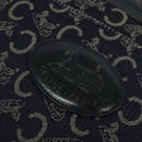 CELINE C Sulky Shoulder Bag Canvas Navy Gold Auth BA2502-17