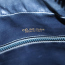CELINE C Sulky Shoulder Bag Canvas Navy Gold Auth BA2502-12