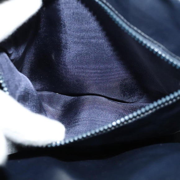 CELINE C Sulky Shoulder Bag Canvas Navy Gold Auth BA2502