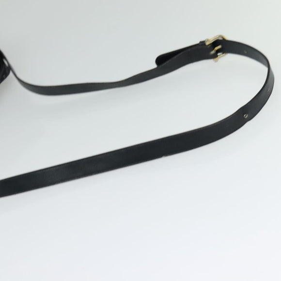 CELINE C Sulky Shoulder Bag Canvas Navy Gold Auth BA2502