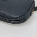 Christian Dior Shoulder Bag Leather Navy Gold Auth BA2504-9