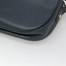 Christian Dior Shoulder Bag Leather Navy Gold Auth BA2504-15