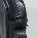 Christian Dior Shoulder Bag Leather Navy Gold Auth BA2504-10