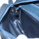 Christian Dior Shoulder Bag Leather Navy Gold Auth BA2504-19