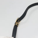 Christian Dior Shoulder Bag Leather Navy Gold Auth BA2504-8